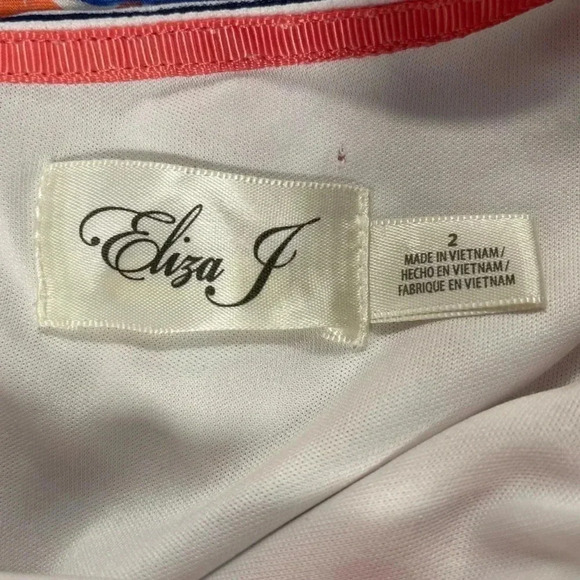 Eliza J  Printed Stripe Shift Dress Size 2 - Picture 13 of 13